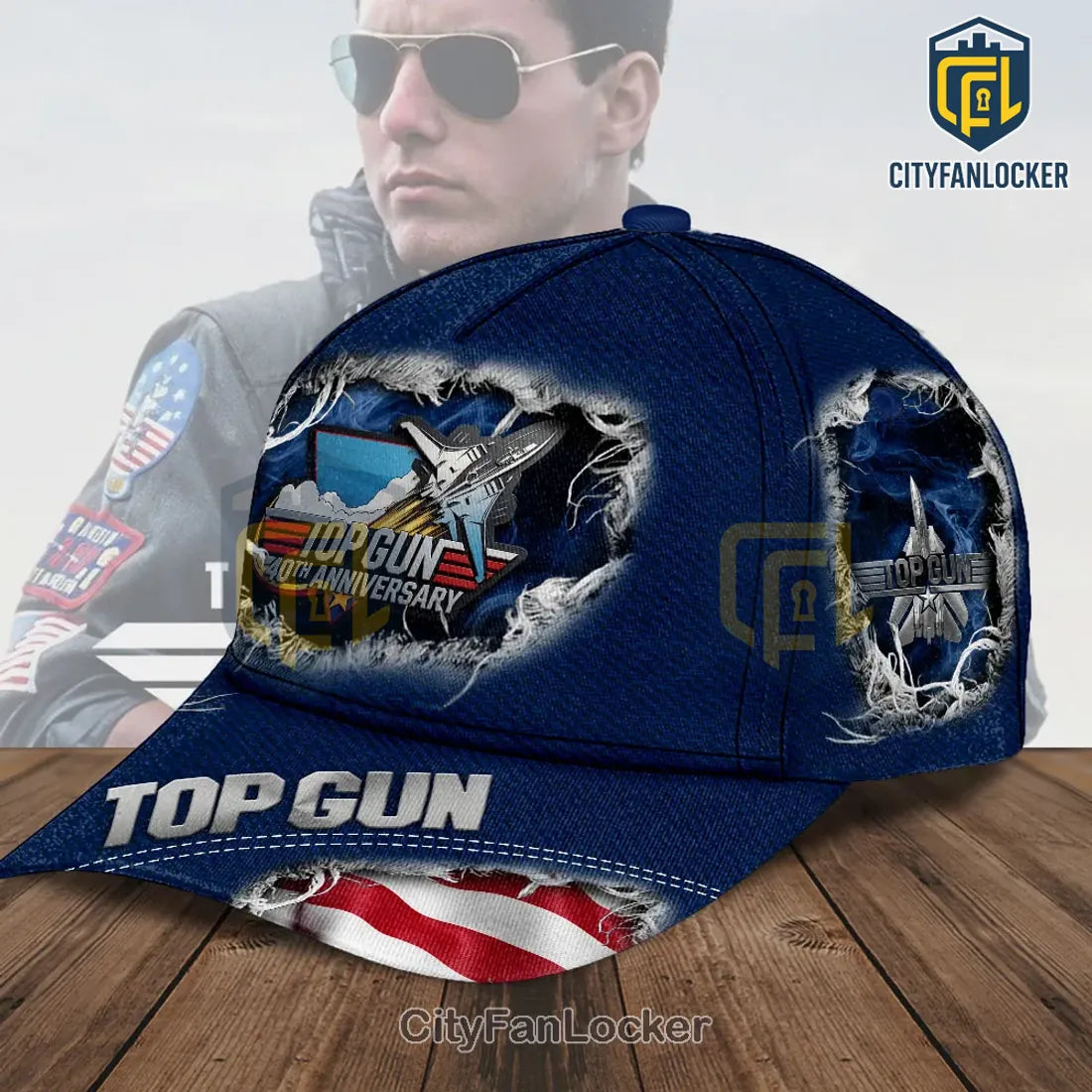 Top Gun 40th Anniversary Distressed Baseball Cap