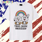 True Crime Obsessed Clouds T Shirt
