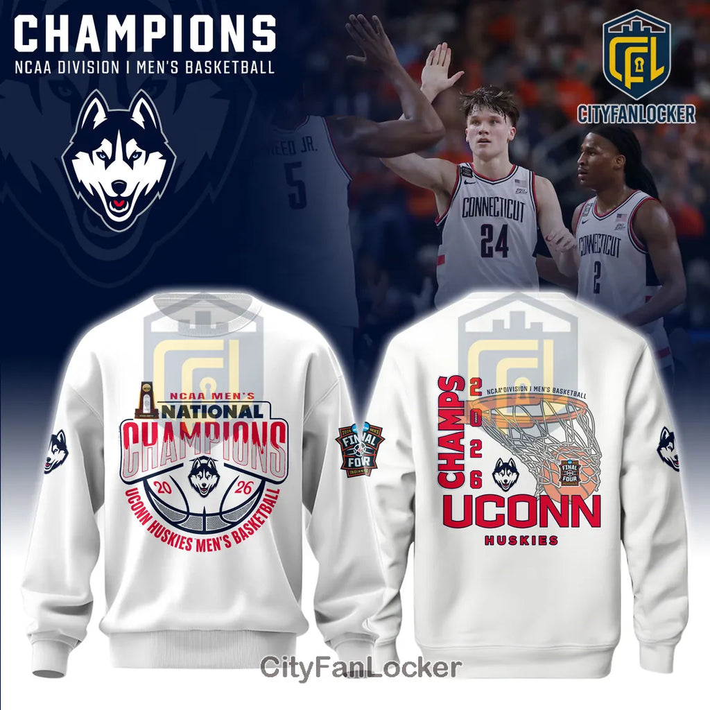 UConn Huskies 2026 Men’s Basketball National Champions Commemorative T-Shirt