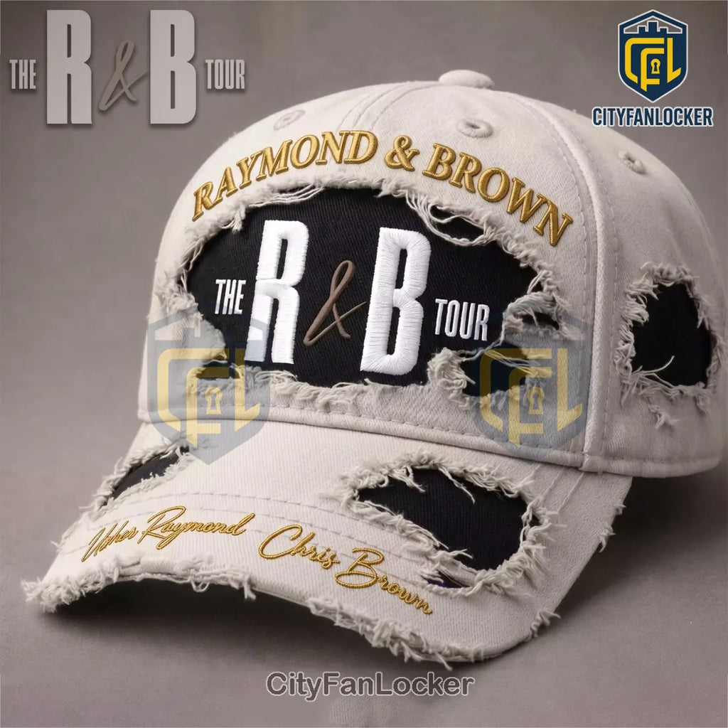 Usher Raymond Chris Brown R&B Tour Distressed Baseball Cap