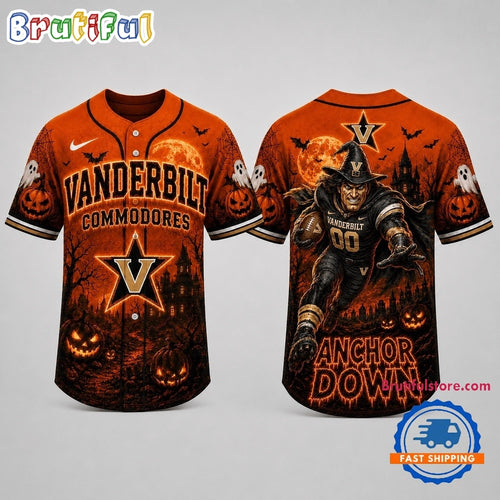 Vanderbilt Commodores NCAA Haunted Night Halloween Baseball Jersey Shirt