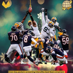 Green bay packers screaming intensifies beat Bears ornament