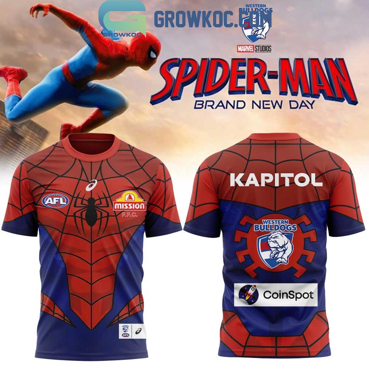 Western Bulldogs x Spider Man Brand New Day Hoodie Shirt