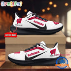 Wisconsin Badgers Personalized Lightweight Patch Decor Running Shoes Sneaker