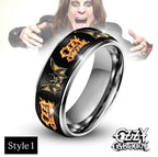 Premium Ozzy Osbourne Silver Tungsten Ring