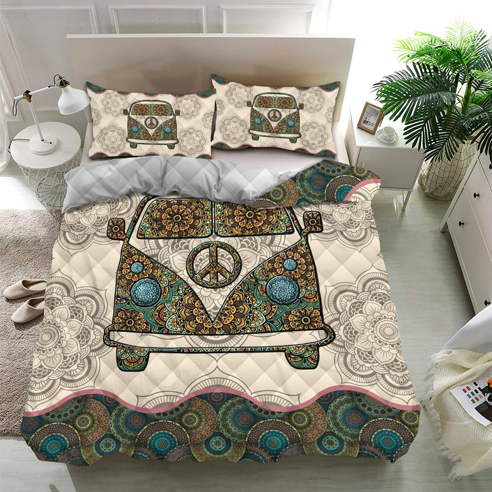 Hippie Quilt Bedding Set - Expressive Color Quilt Bedding