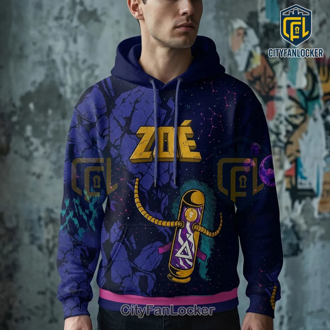 Zoe 2026 US Tour Space Graphic Apparel Pullover Hoodie