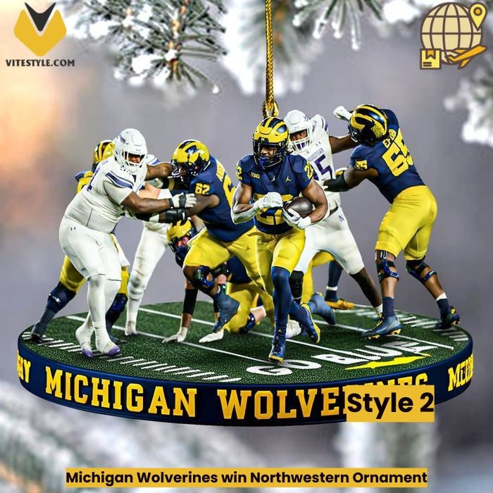 Michigan Wolverines win Northwestern Ornament