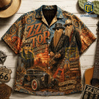 ZZ Top Vintage Texas Blues Premium Hawaiian Shirt